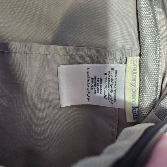 Pottery Barn Kids Pink & Navy‎ Puppy Print Backpack Multiple Compartments - Picture 4 of 11